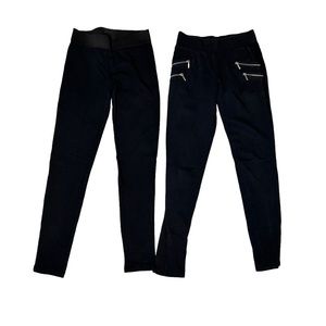 Ann Taylor Forever 21 Leggings Bundle Womens Black Stretch Small, Extra Small